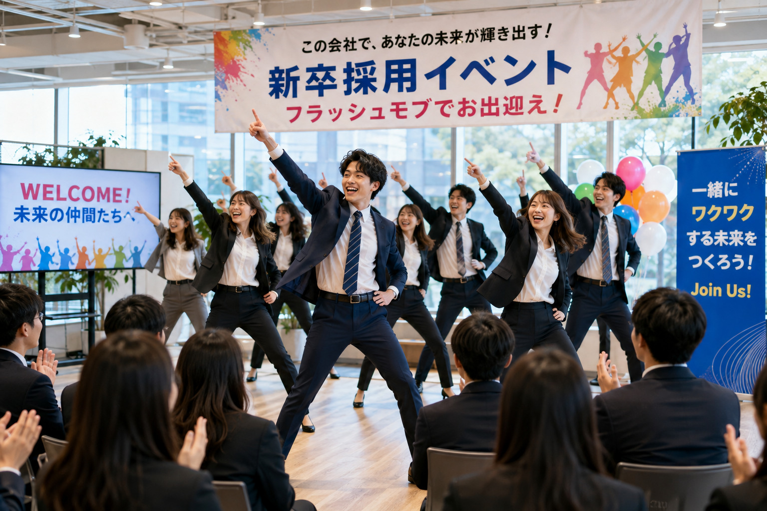 新卒採用でフラッシュモブ