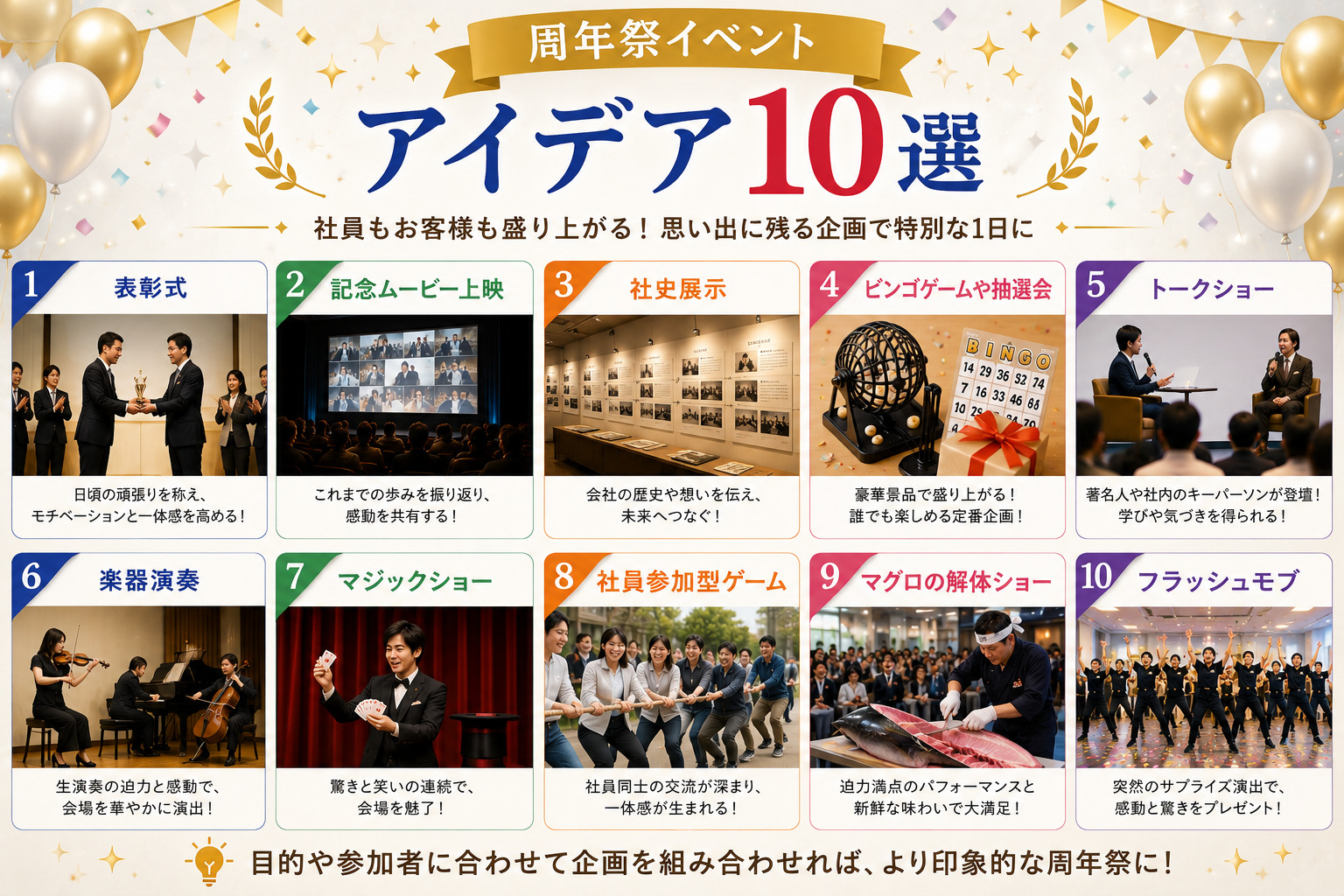周年祭ベントのアイディア